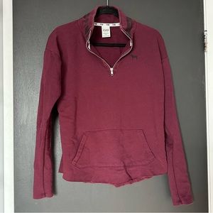 Victoria’s Secret PINK Burgundy 1/4 Zip - Size XS